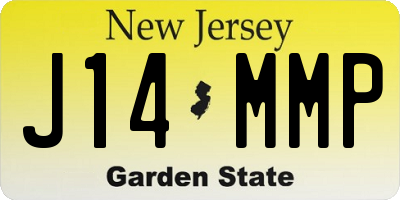 NJ license plate J14MMP