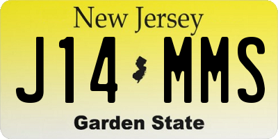 NJ license plate J14MMS