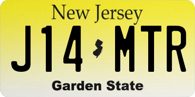 NJ license plate J14MTR