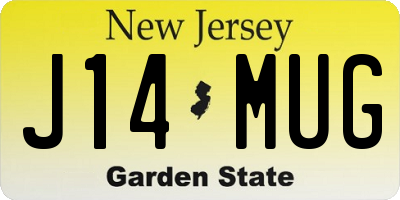 NJ license plate J14MUG