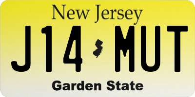 NJ license plate J14MUT