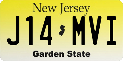 NJ license plate J14MVI