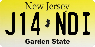 NJ license plate J14NDI