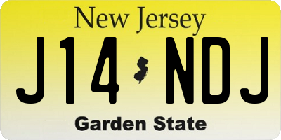 NJ license plate J14NDJ