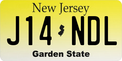 NJ license plate J14NDL