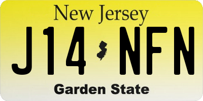 NJ license plate J14NFN