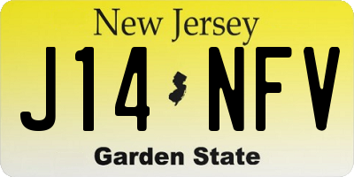 NJ license plate J14NFV