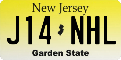 NJ license plate J14NHL