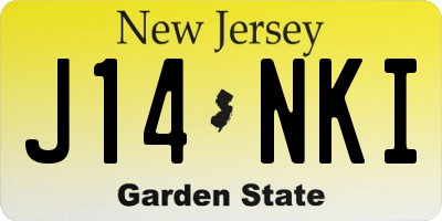 NJ license plate J14NKI