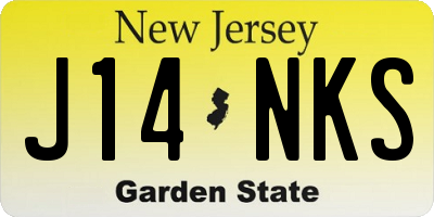 NJ license plate J14NKS