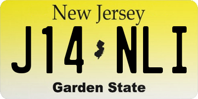 NJ license plate J14NLI