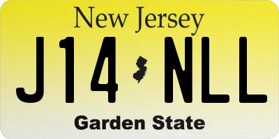 NJ license plate J14NLL