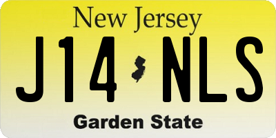 NJ license plate J14NLS