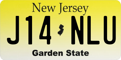 NJ license plate J14NLU