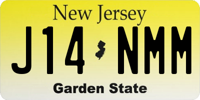 NJ license plate J14NMM