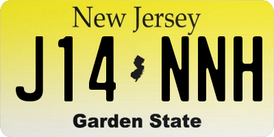 NJ license plate J14NNH