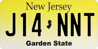 NJ license plate J14NNT