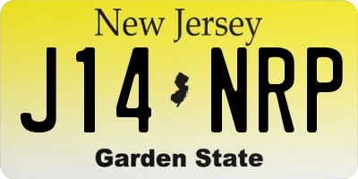 NJ license plate J14NRP
