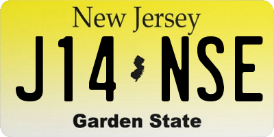 NJ license plate J14NSE