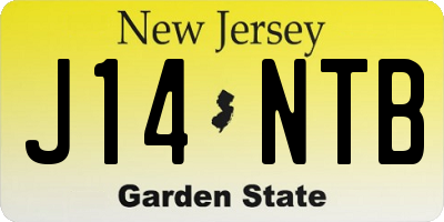 NJ license plate J14NTB