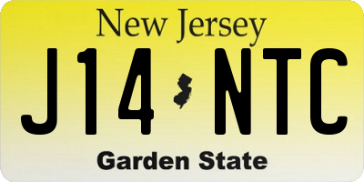 NJ license plate J14NTC