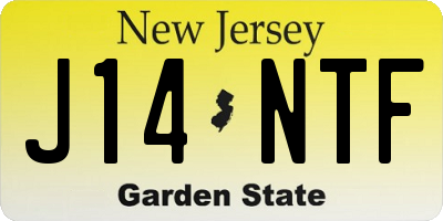 NJ license plate J14NTF