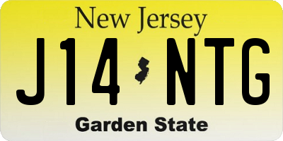 NJ license plate J14NTG