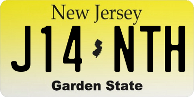 NJ license plate J14NTH
