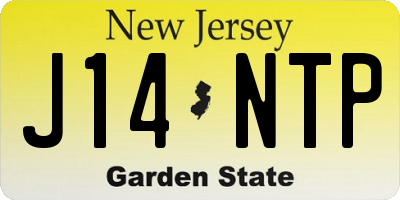 NJ license plate J14NTP