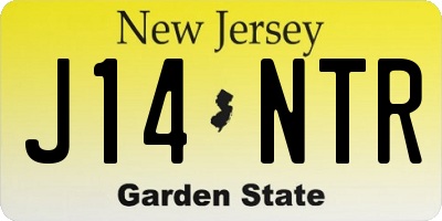 NJ license plate J14NTR