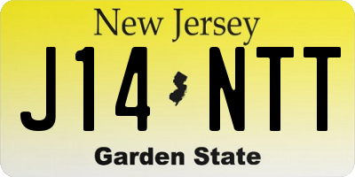NJ license plate J14NTT