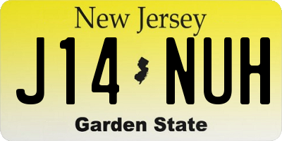 NJ license plate J14NUH