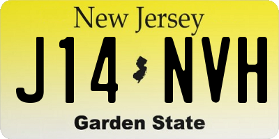 NJ license plate J14NVH