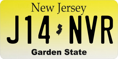 NJ license plate J14NVR
