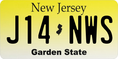 NJ license plate J14NWS