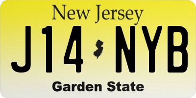 NJ license plate J14NYB
