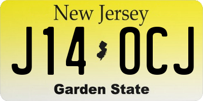 NJ license plate J14OCJ