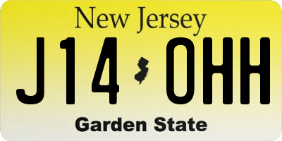 NJ license plate J14OHH