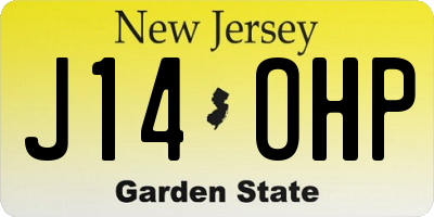 NJ license plate J14OHP