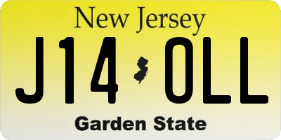 NJ license plate J14OLL