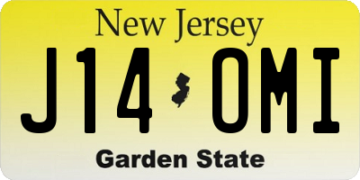 NJ license plate J14OMI