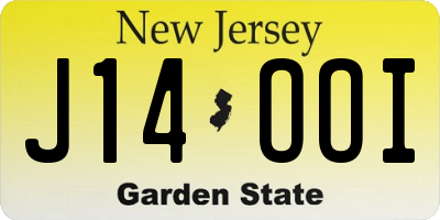 NJ license plate J14OOI