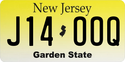 NJ license plate J14OOQ