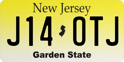 NJ license plate J14OTJ