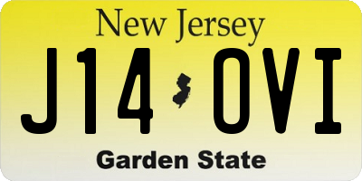 NJ license plate J14OVI