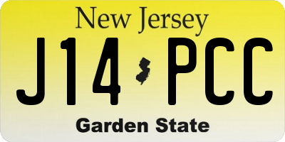 NJ license plate J14PCC
