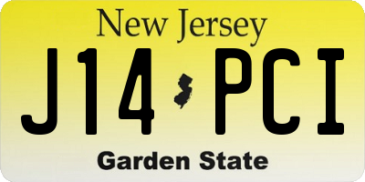 NJ license plate J14PCI