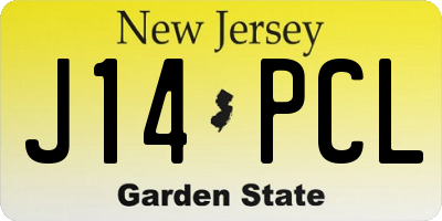 NJ license plate J14PCL