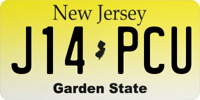 NJ license plate J14PCU