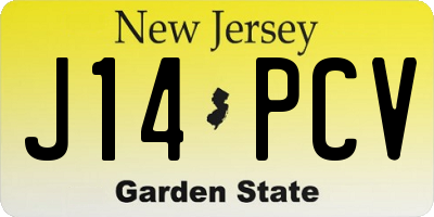 NJ license plate J14PCV